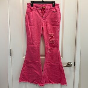 Pink Flare Jeans | Barbiecore